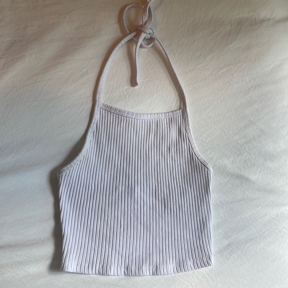 ARITZIA - Wilfred free white halter top , summer top